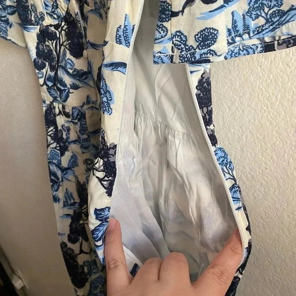 🆕Senlis Women Valentine Button Front Mulvari Floral Puff Sleeve Maxi Dress XS🆕 - Picture 12 of 16